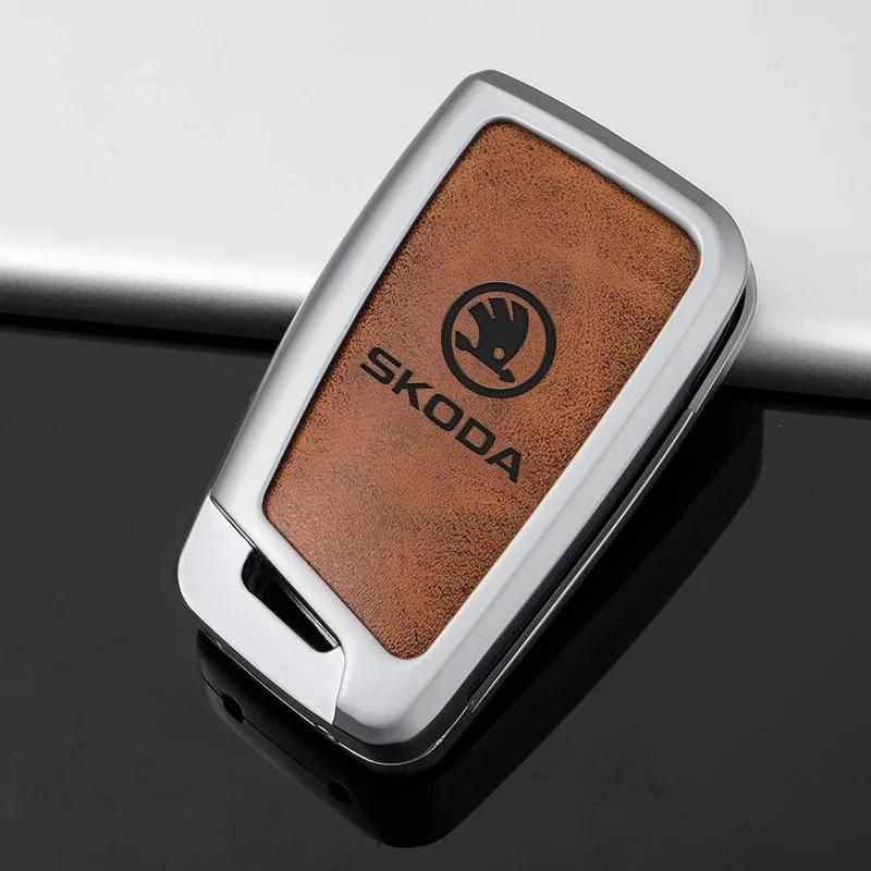 Car Sticker 2025 New Car Flip Remote Key Fob Case Cover Protector Shell For Skoda Octavia A5 A7 Fabia Superb Kodiaq Karoq Auto K