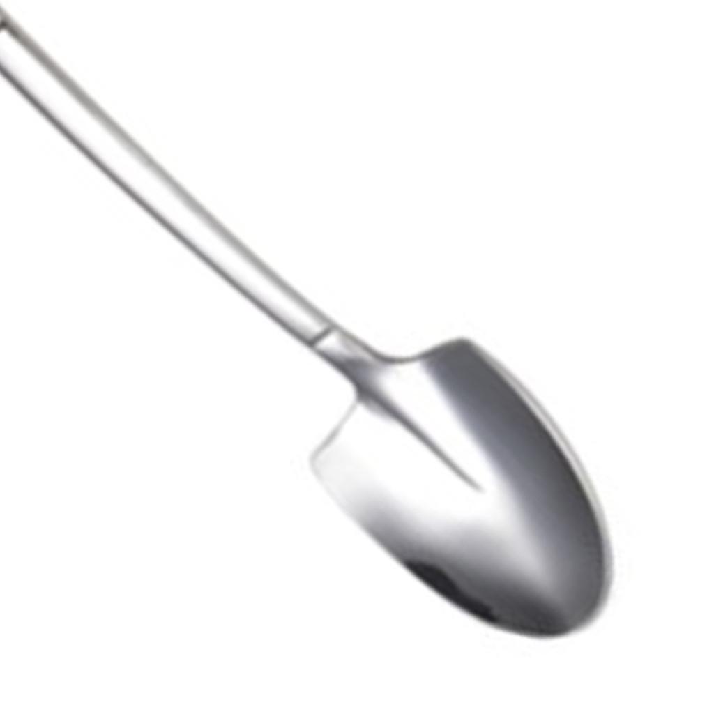 Shovel Spoon Silver Stainless Steel Pointed Shovel Ice Cream Dessert Spoon for Home Outdoor Office