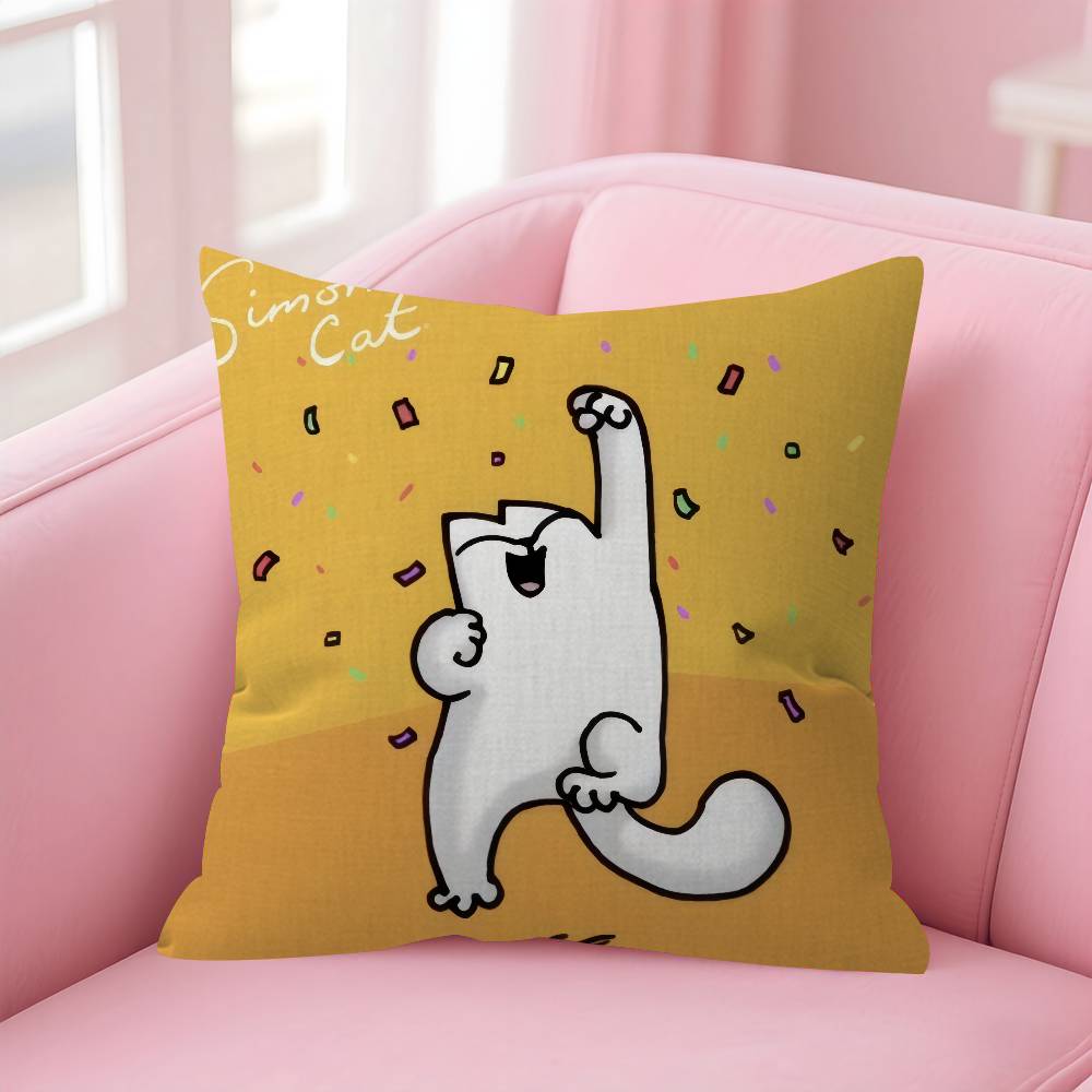 Kawaii SSimons Cat anime  pillow cover sofa cushion cover home room decoration children gift