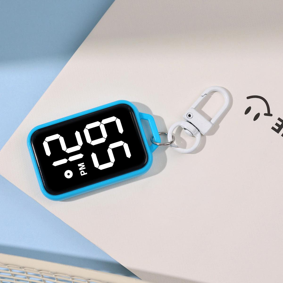 

1/4 шт. Світлодідний брелок Кишеньковий годинник Цифровий дисплей Електронний годинник для молоді Студентські рюкзаки Ключі Підвіска Годинник Подарунок