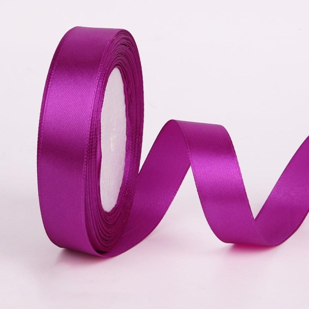 1Roll 0.8IN X 25 Yards 2CM Solid Satin Ribbons DIY Gift Wrapping Handmade Bows Bouquet Ribbons Shiny Cake Packaging