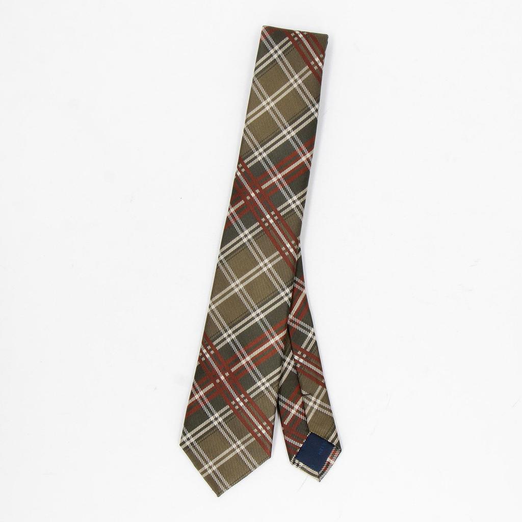 [Comme Ca Ism] Tartan Check Pattern Tie 47-06NM08-205 Olive F