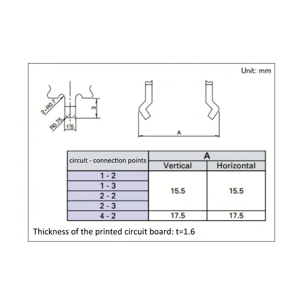 2PCS SSSF011700 Vertical Toggle Switch 3-Pin 2-Position Sliding Single-Row Plug-In Switch With Bracket DC1-30V Toggle Switch