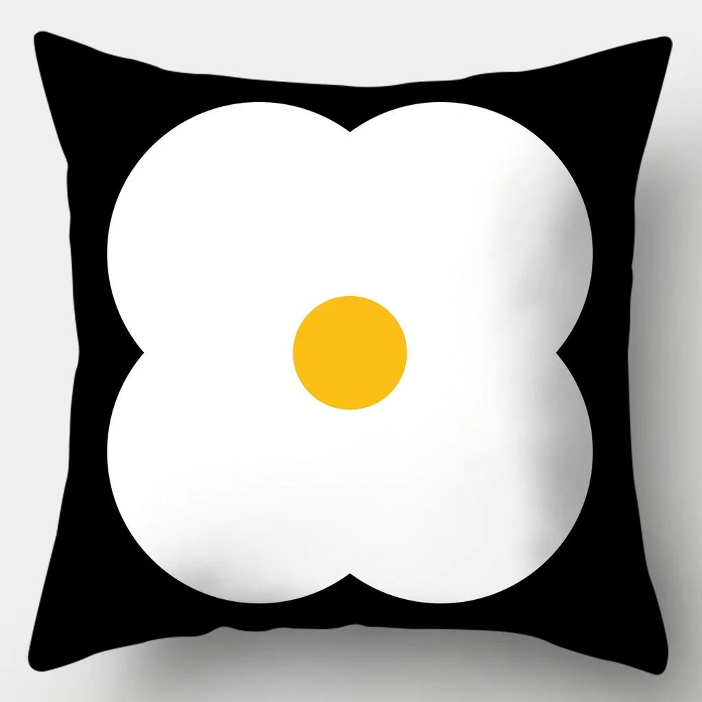 Black and White Series Cushion Cover 45cmX45cm Pillow Case Square Sofa