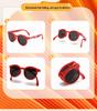Faltbare polarisierte Sonnenbrille im koreanischen Stil für Kinder - Bequemes, rundes Gestell für Jungen und Mädchen