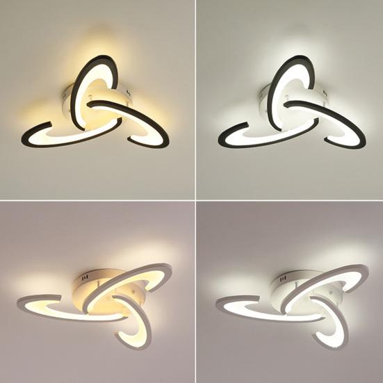 Artistic Flower Ceiling Lamp Unique Petal Design LED Light for Home Dimmable Modern Fixture for Bedroom Living Room Decor
