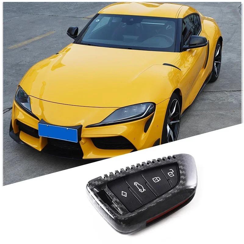 For Toyota Supra GR MK5 A90 -2026 Real Carbon Fiber Car Key Protection Cover Trim Car Accessories