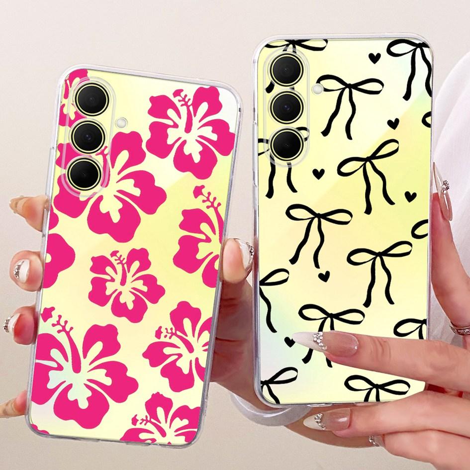 Hülle Für Samsung Galaxy A17 A37 A57 5G Cover Neue Stilvolle Blume Klare Weiche Silikon Handyhülle Für Samsung A 17 A 37 A 57 Stoßfänger