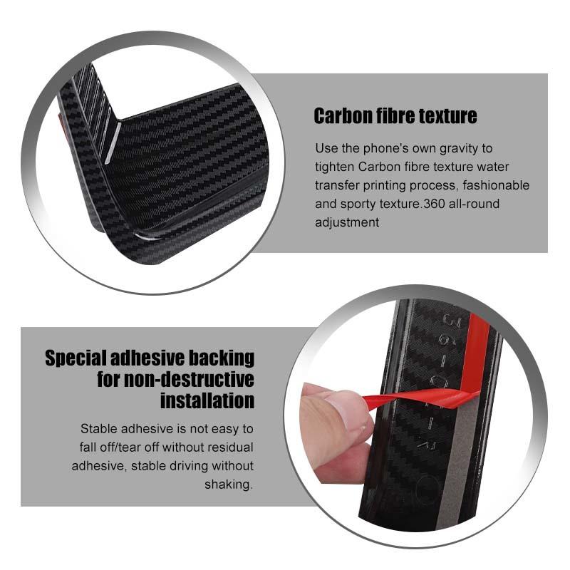 Huse decorative pentru lămpi spate auto, decorațiuni ABS pentru Ford Mustang 2024 Up, accesorii exterioare, fibră de carbon neagră