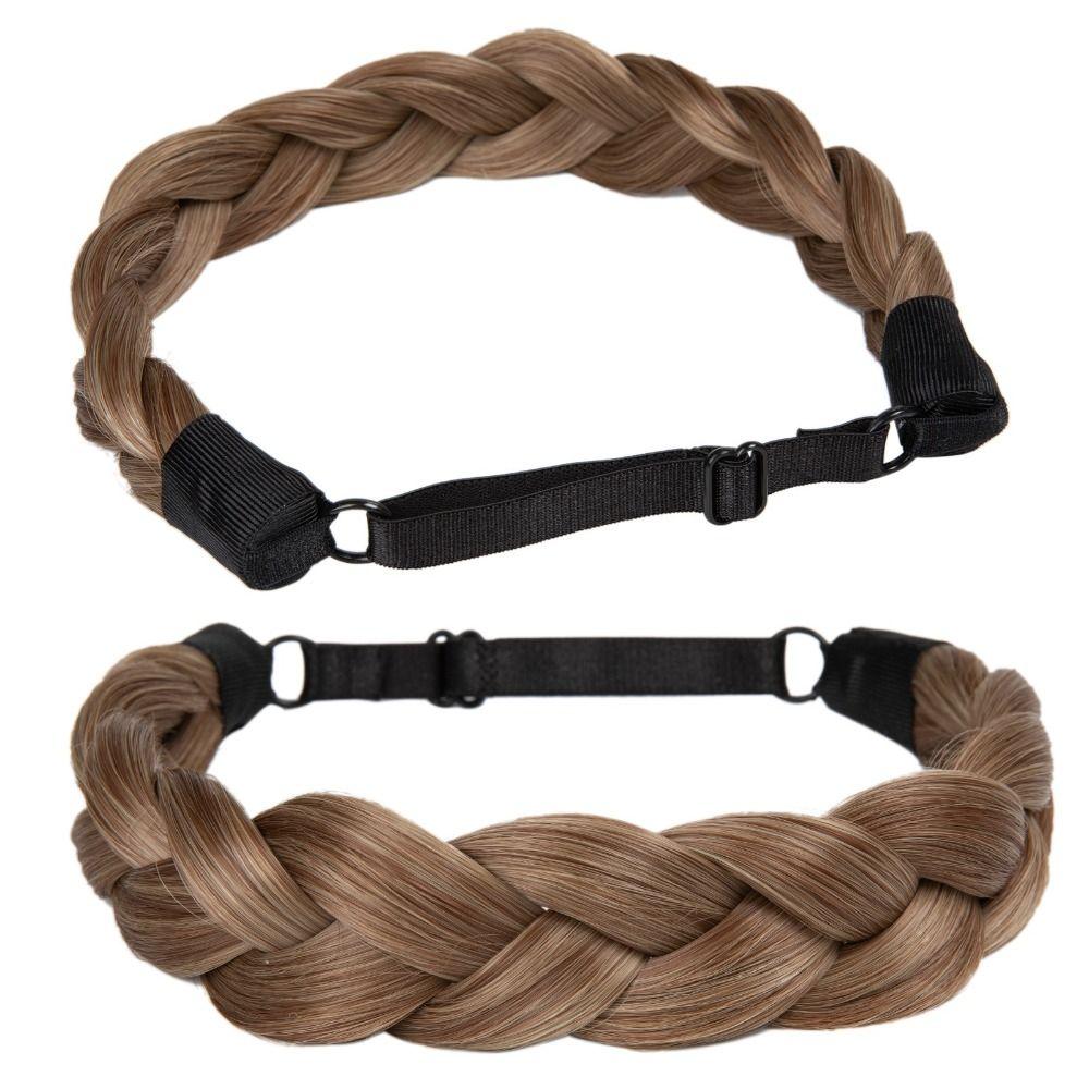 Golden/Brown/Black Braided Hair Headband Stretchable Handmade Hair Band  Girls