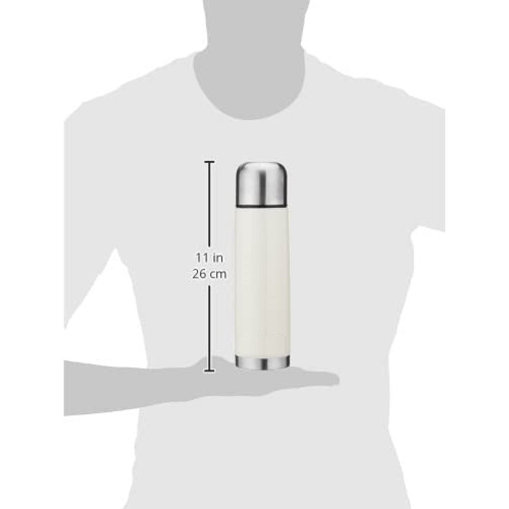 Stainless Steel Insulated 24 Hours Hot or Cold Bottle Thermos Flask, 500 Ml, Off White