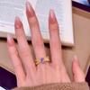 Fashion Purple rings for women wedding Vintage brushed satin purple diamond amethyst Ring palace style wedding jewelry gift