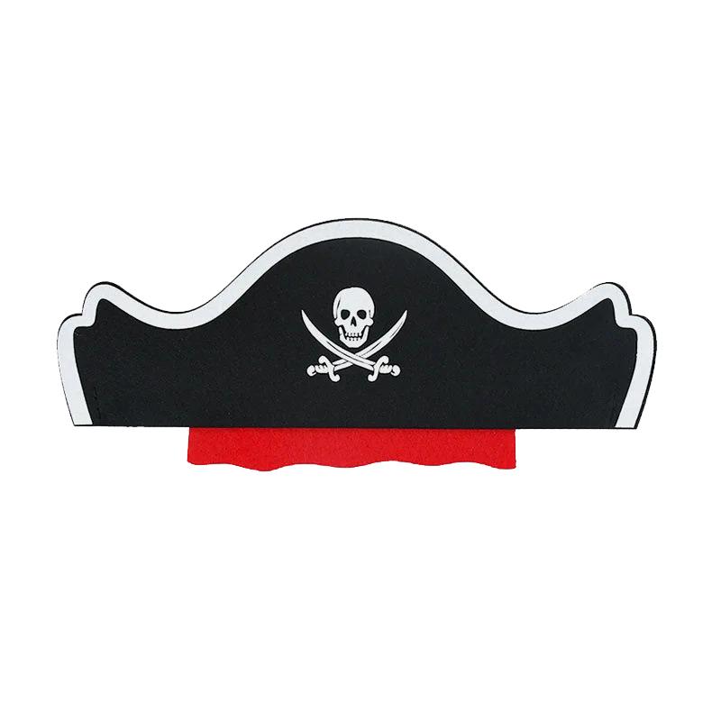 

10 шт. Пиратские повязки на глаз, набор капитанской шляпы с принтом черепа, Хэллоуин, косплей, взрослый, нарядный, фетровая повязка на один глаз, украшение, реквизит для тематической вечеринки 10pcs