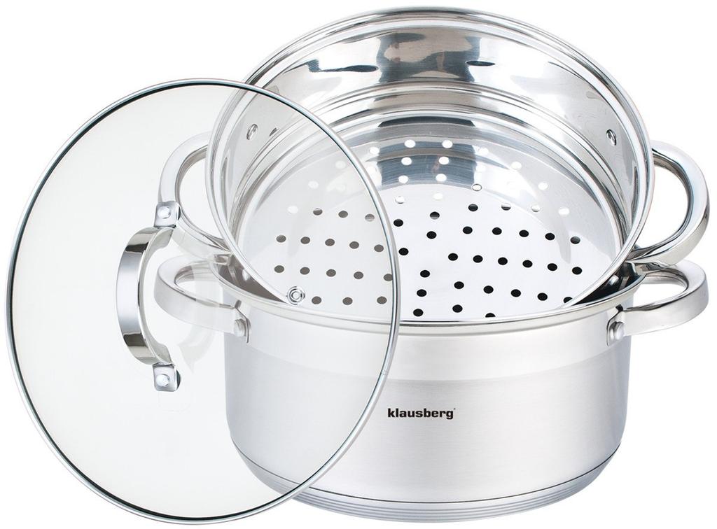 Klausberg Dampfkochtopf 3 Teile 24cm Kb-7144
