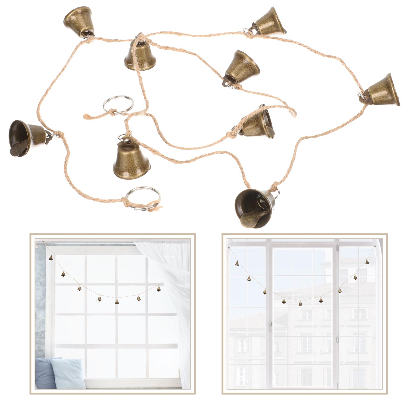 

Metal Vintage Hanging Bells String Wall Hanging Tiny Decorative Bells String 135x2.2cm