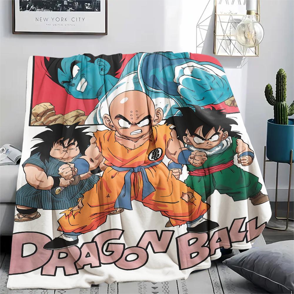 Dragon Ball character Print Flannel Blanket High quality Comfortable for All Seasons Home Decor Warmth and Comfort Perfect for Christmas Gifts