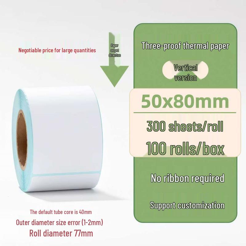 Samoprzylepne etykiety termiczne na kody kreskowe 100×150 mm - Trwałe i wodoodporne do logistyki