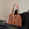 PU Leather Underarm Bag Retro Crossbody Bag with Adjustable Strap Tote Bags for Women
