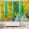 Imitation window art decorative tapestry, retro oil painting, home background wall hanging, bedroom and dormitory wall cloth