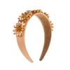 Harmony Rhinestone Sunflower Headband: Trendy European & American Baroque Design, Diamond-Studded Wide-Brim Hair Accessory.