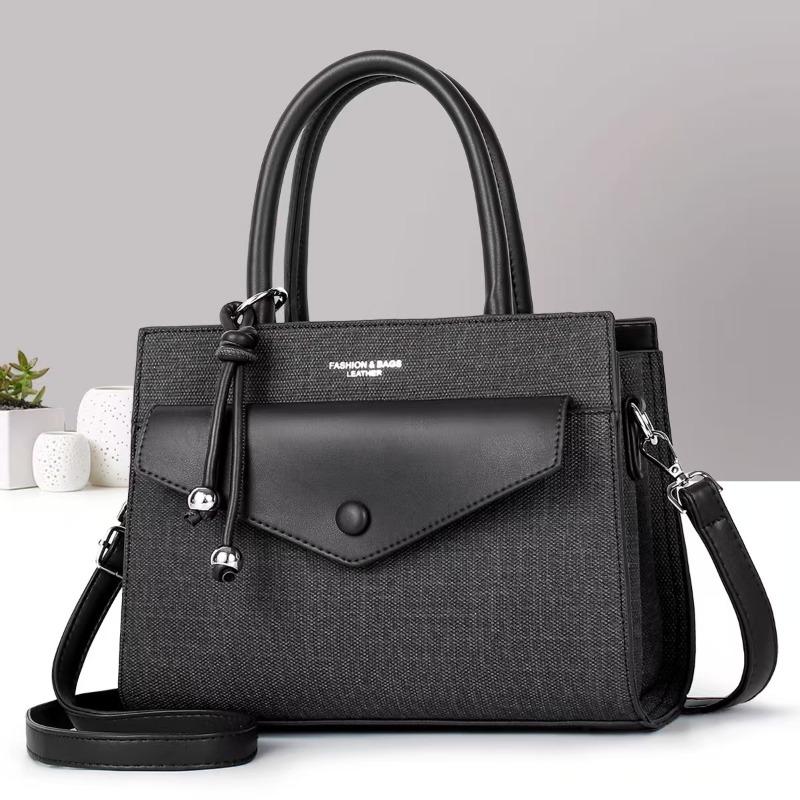 

Casual large-capacity bag women s fashion personalized bag simple texture shoulder bag women s handbag чёрный