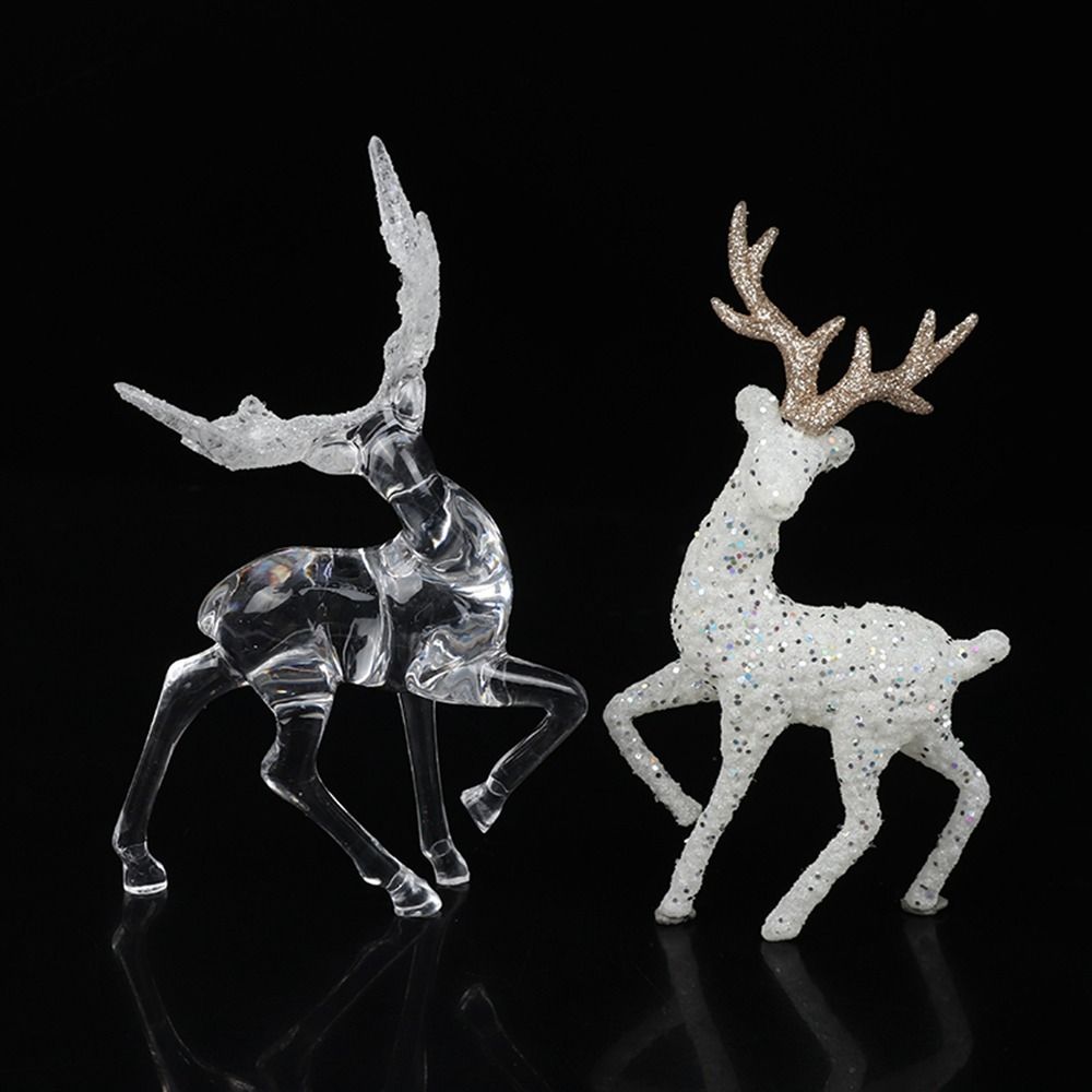 Handmade Elk Miniatures Elk Artificial Mini Deer Desktop Ornaments Sika Deer Statue  Home