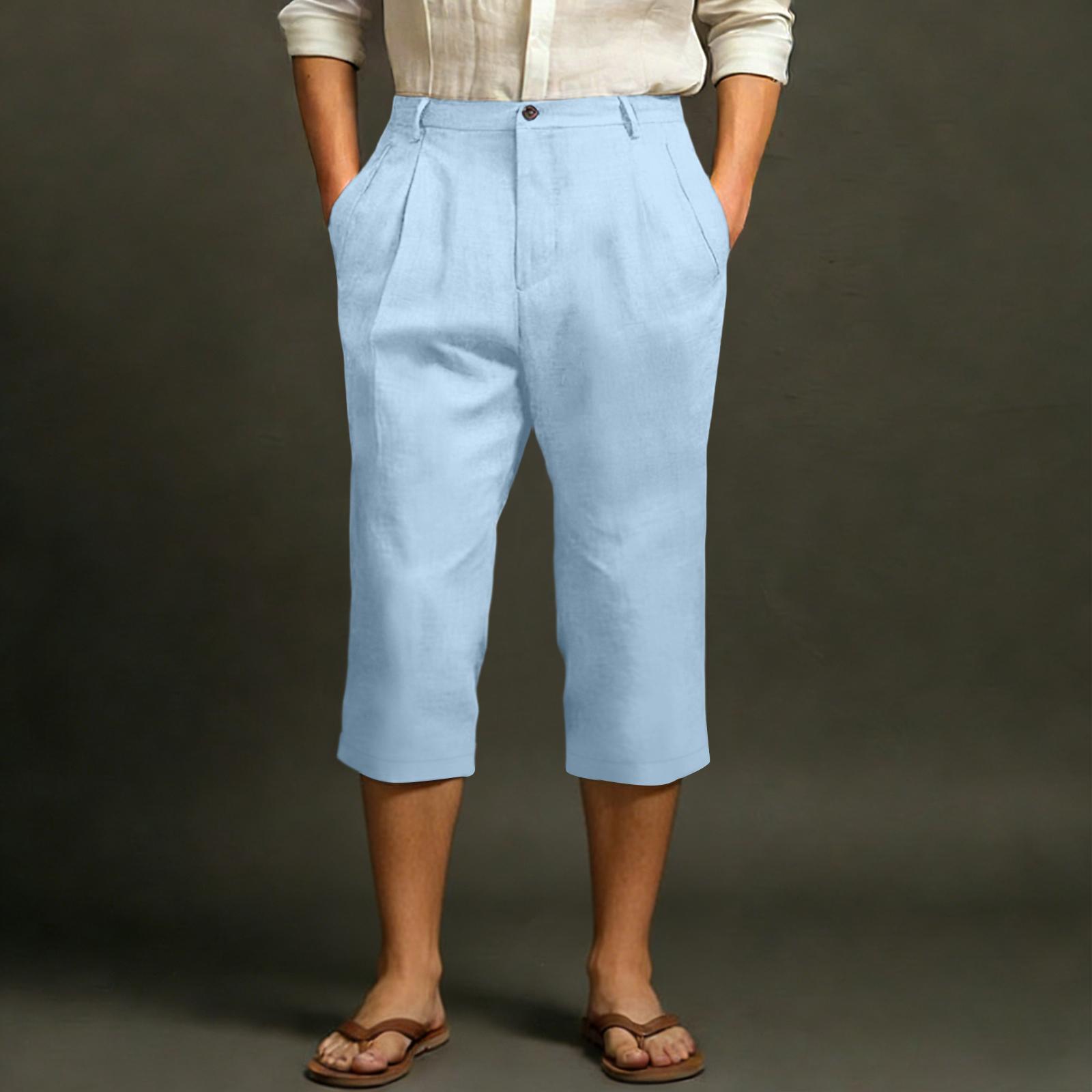 Мужские спортивно-повседневные укороченные прямые брюки M