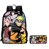 2Pcs Set NARUTO Anime Backpack With Front Pocket & Pencil Bag, School & Daily Use, Lightweight & Durable For Boys Girls Age 6-10