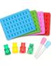 1pc 50 Grids Gummy Bear Mold Silicone Cute With Dropper Candy Chocolate Fondant Moulds DIY Baking Decoration Tools