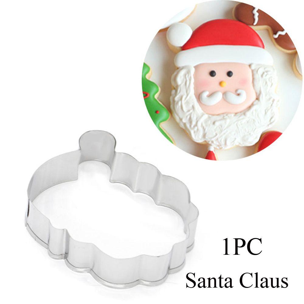 1/2PCS Gingerbread Man Santa Claus Snowflake Elk Christmas Cookie Cutter Cake Mould Baking Tool Biscuit Mold