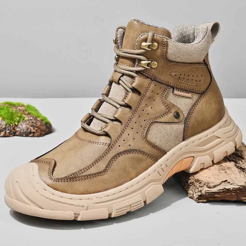 Casual Sports Men'S Shoes Outdoor Leather Tooling Martin Boots