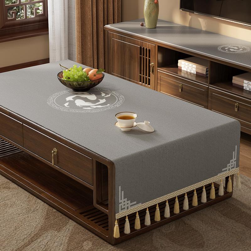 Coffee Table Tablecloth Living Room Light Luxury High-End Tv Cabinet Long Cover Cloth Dining Table Decorative Tablecloth