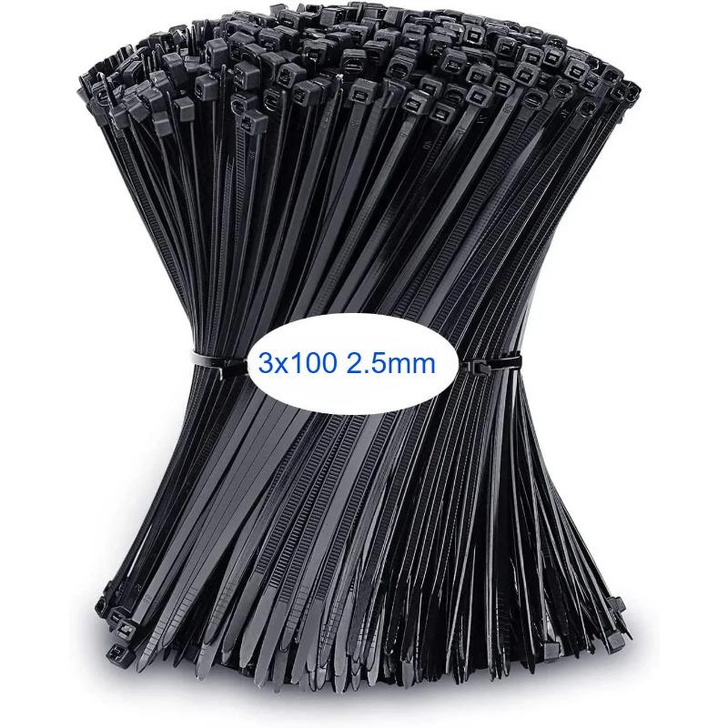 1000-Pack Heavy-Duty Nylon Cable Ties-Self-Locking Wire Bundling Straps for Home/Office/Outdoor Use,8-inch UV-Resistant Zip Ties