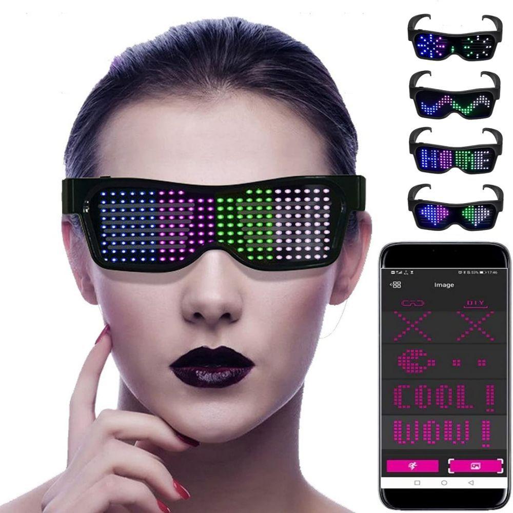 LED Magic USB-Aufladung, DIY-App-Steuerung, Bluetooth-Leuchtbrille für Party