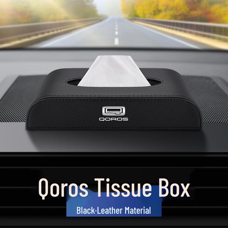 Qoros 235679 REV5/Milestone/Model KEV Car Leather Tissue Box Accessory