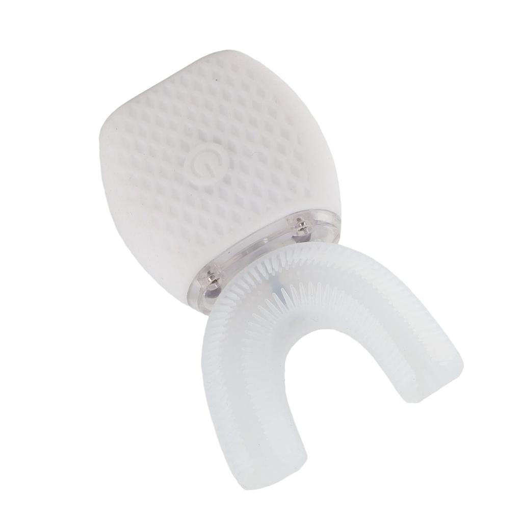 Electric Toothbrush Silicone Automatic Toothbrush Teeth Cleaning Tool for Home Use White