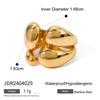 Stainless Steel Exaggerated Zirconia Ring, High-end and Retro Finger Ring, Titanium Steel Hand Accessory