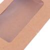 50Pcs Kraft Paper Pillow Box With Clear Window Candy Packaging Box For Birthday Parties Baby Showers And Wedding Party