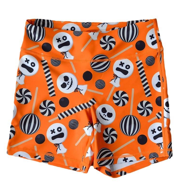 New European & American Fashion High-Waisted Elastic Yoga Shorts