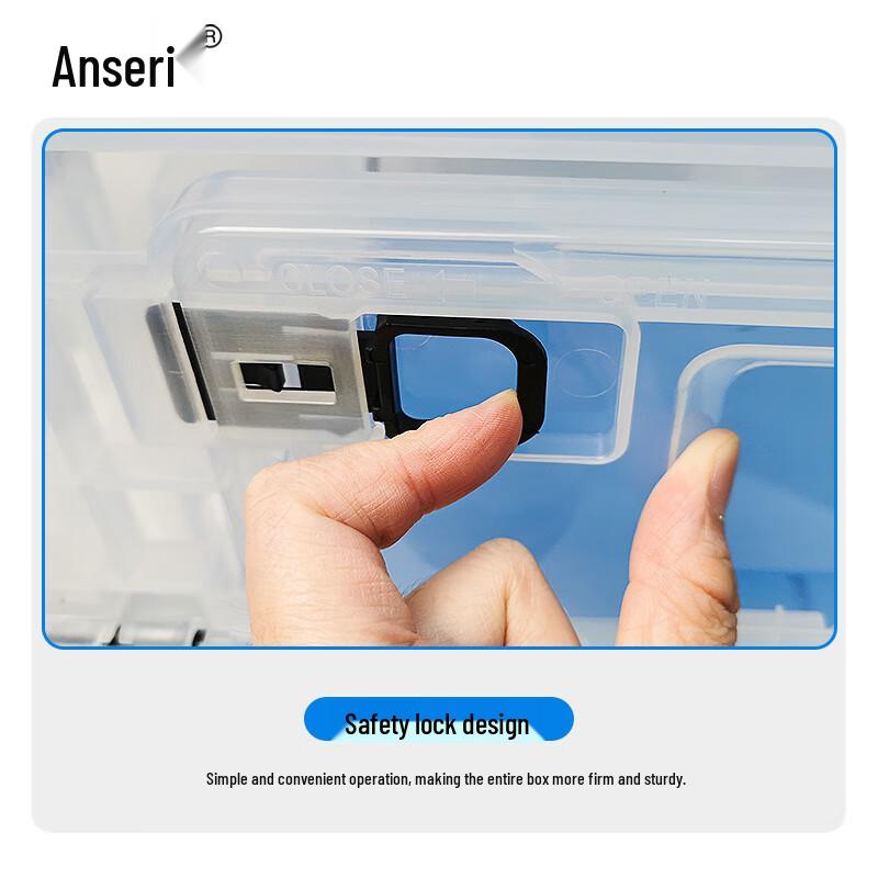 Ansai Rui Collapsible Clear Storage Crate with Lid