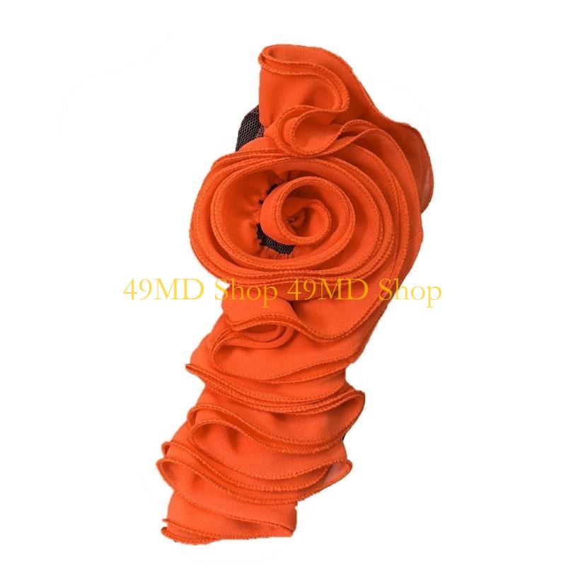 49MD Handmade Flower Appliques Craft Dance Costume Making Materials Ruffle 3D Flower Patches Garment Sewing On Applique