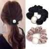 Hair tie 2-piece set pearl-like chouchou non-marking rubber stylish holder accessory adult arrangement ladies