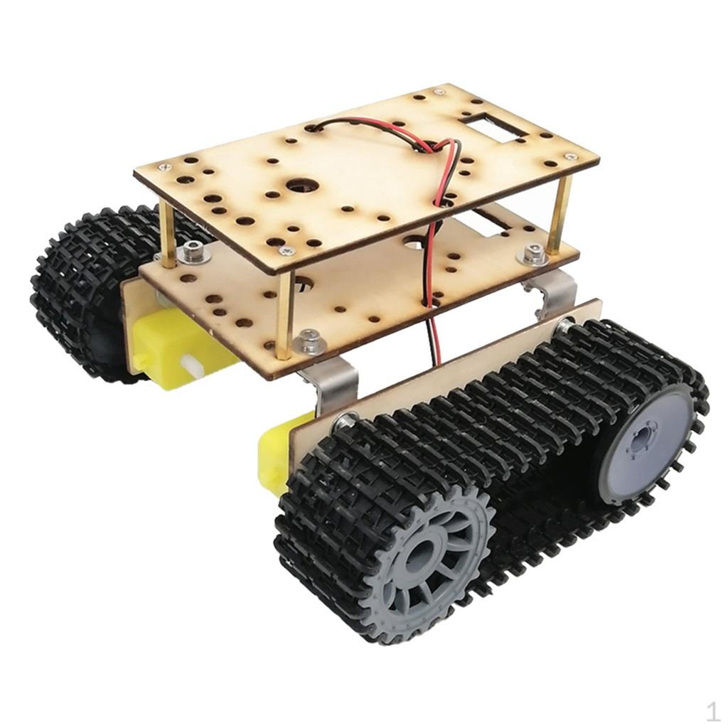 3-9V Alloy Tank Car Chassis Track Crawler Kit Toys