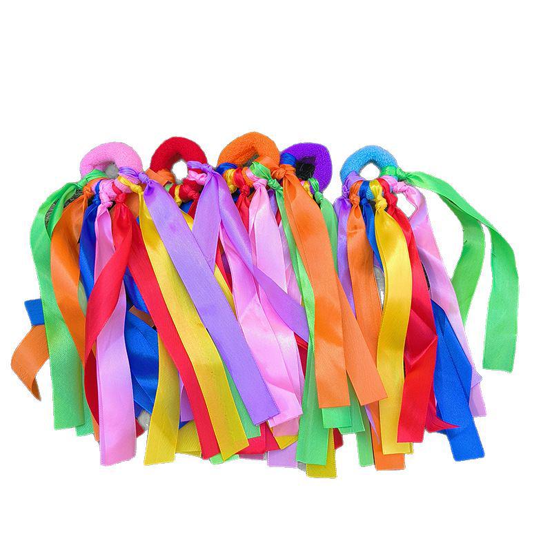 Colorful Elastic Dance Ribbon Bracelets for Adults & Kids - Perfect for Kindergarten Morning Exercise & Performances