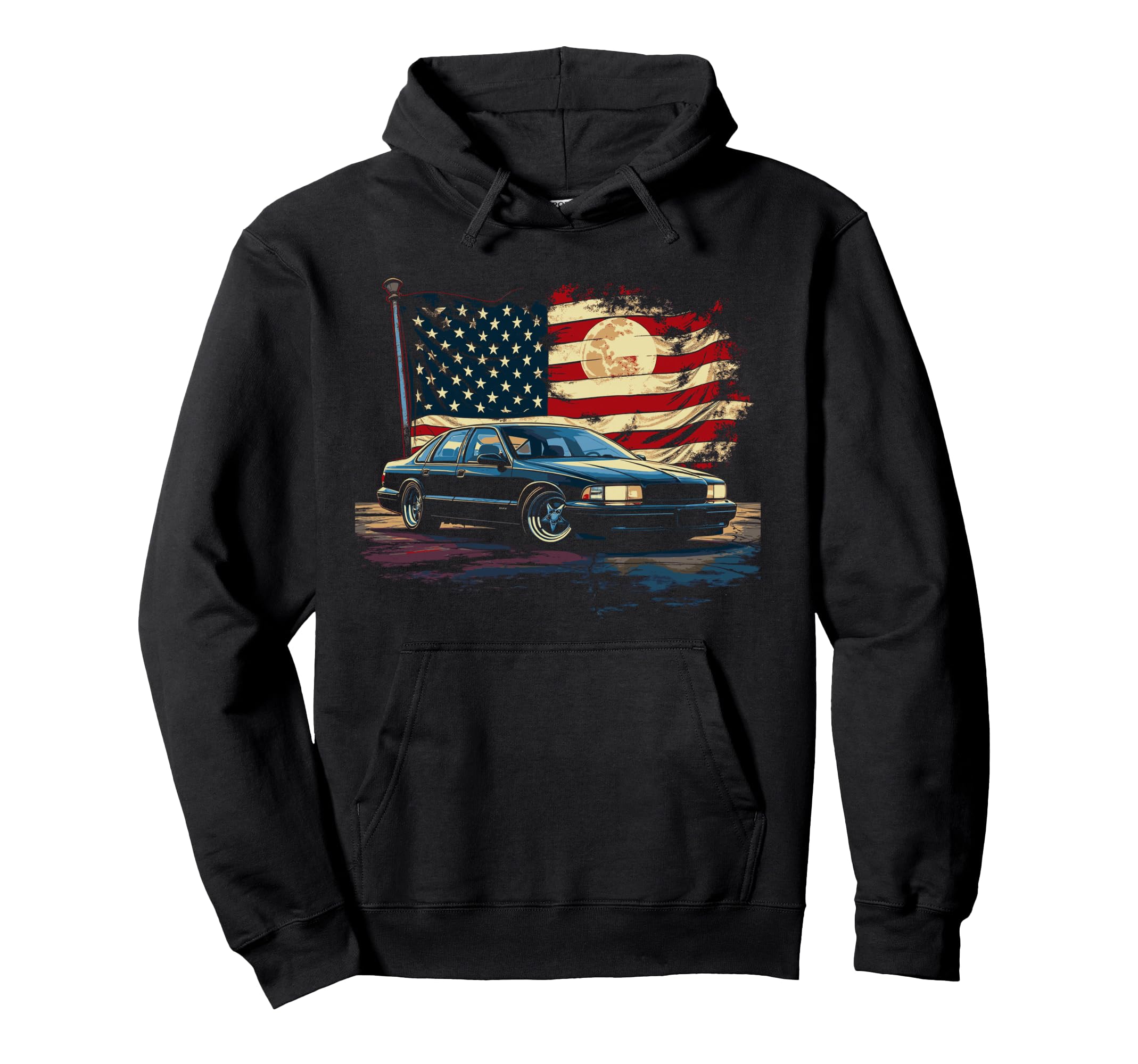 

Impala B-body, American flag, Impala SS car, 94-96 Coupe, Parker