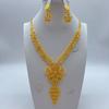 Gold Tone 24k Gold Color Jewelry Luxury Bridal Jewelry Sets  for Women