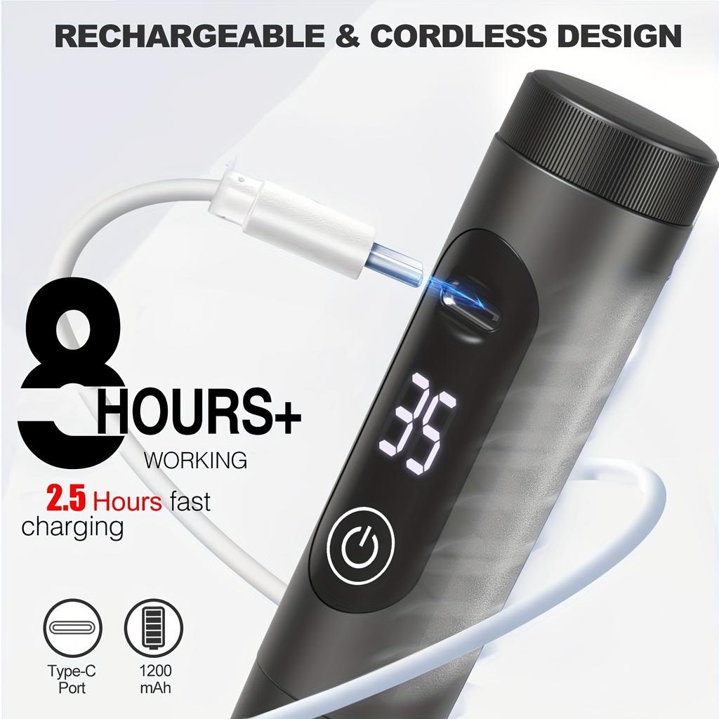 35000RPM Electric Nail Drill Machine Cordless Nail Sander for Nail Polish Rechargeable Portable Nail File for Acrylic Gel