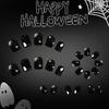 24 Stück Kurze Quadratische Falsche Nägel Spinnennetz Press-On Nägel Halloween Acrylnägel Glänzend Full Cover Aufklebbare Nägel für Damen