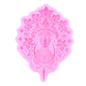 Flower Goddess Portrait Silicone Mold Lady Avatar Fondant Cake Decoration Cupcake Topper Chocolate