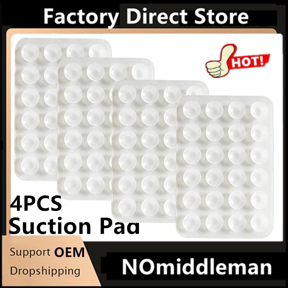 4PCS Suction Pad  Transparent Suction Silicone Phone Backed sticker holder Backed Adhesive Rubber Sucker Pad For Fixed Pad